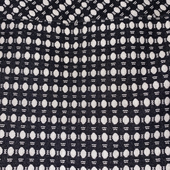 LOFT Ann Taylor Skirt Women 8 Black White Geometric A Line Career Work Stretch - Picture 2 of 7